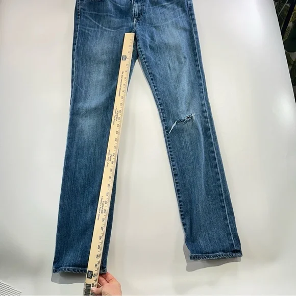 AG Adriano Goldschmied Light Blue Straight Leg Jeans - Picture 13 of 14